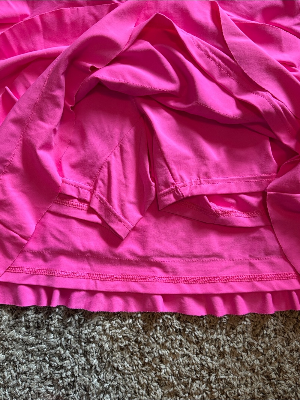 Lulu-B Sz M Hot Pink Layered Ruffle Skort B928 - Picture 5 of 5
